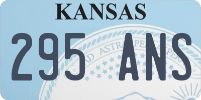 KS license plate 295ANS