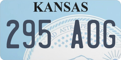 KS license plate 295AOG