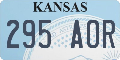 KS license plate 295AOR