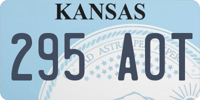 KS license plate 295AOT