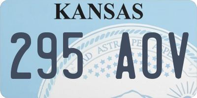 KS license plate 295AOV