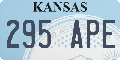 KS license plate 295APE