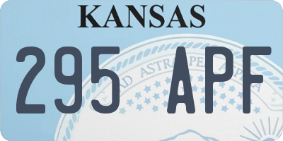 KS license plate 295APF