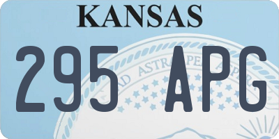 KS license plate 295APG