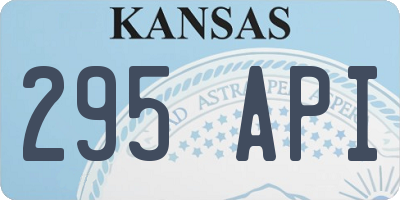 KS license plate 295API