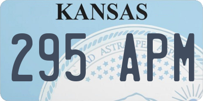 KS license plate 295APM