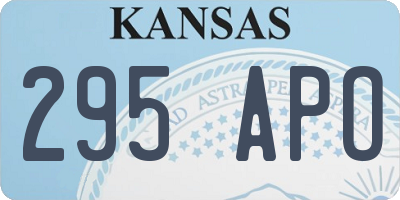 KS license plate 295APO