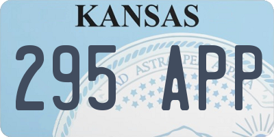 KS license plate 295APP