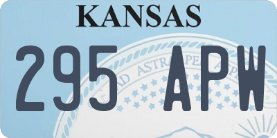 KS license plate 295APW