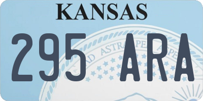 KS license plate 295ARA