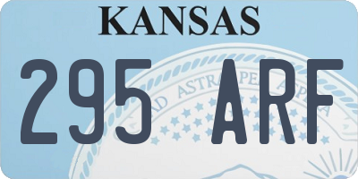 KS license plate 295ARF