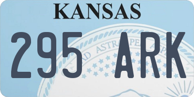 KS license plate 295ARK