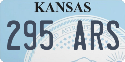 KS license plate 295ARS