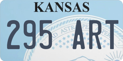 KS license plate 295ART