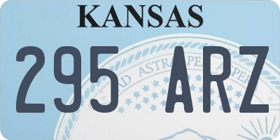 KS license plate 295ARZ