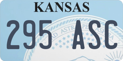 KS license plate 295ASC