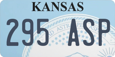 KS license plate 295ASP