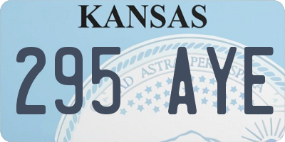 KS license plate 295AYE