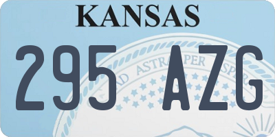 KS license plate 295AZG