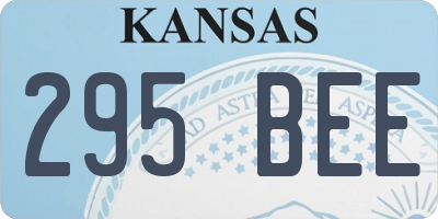 KS license plate 295BEE