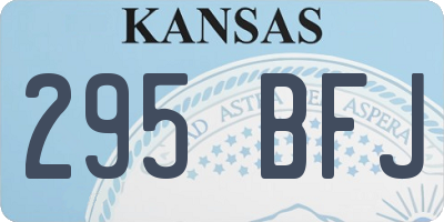 KS license plate 295BFJ