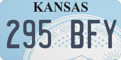 KS license plate 295BFY