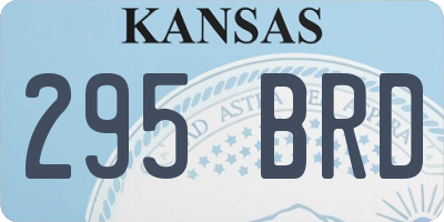 KS license plate 295BRD