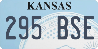 KS license plate 295BSE