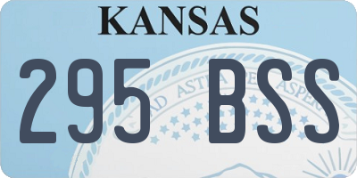 KS license plate 295BSS