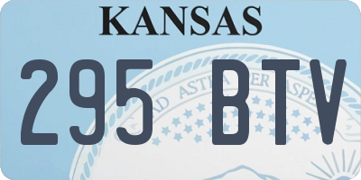 KS license plate 295BTV