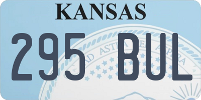 KS license plate 295BUL