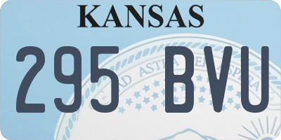 KS license plate 295BVU