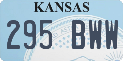 KS license plate 295BWW