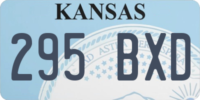 KS license plate 295BXD
