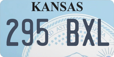 KS license plate 295BXL