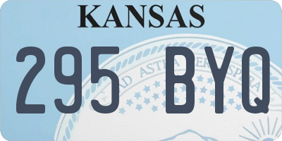KS license plate 295BYQ