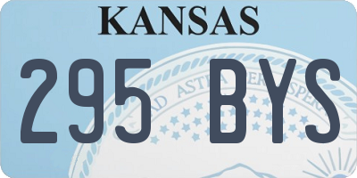 KS license plate 295BYS