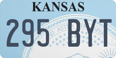 KS license plate 295BYT