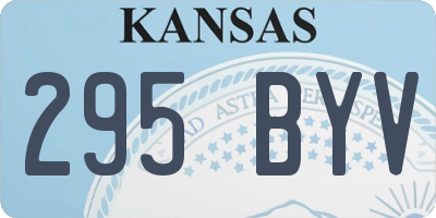KS license plate 295BYV