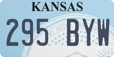 KS license plate 295BYW