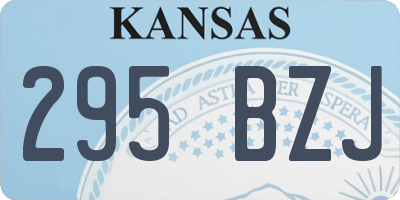 KS license plate 295BZJ