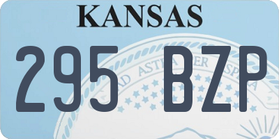 KS license plate 295BZP