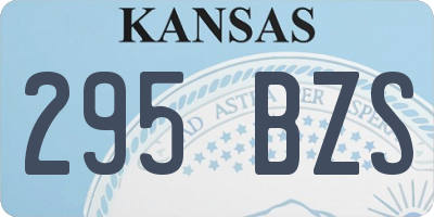 KS license plate 295BZS