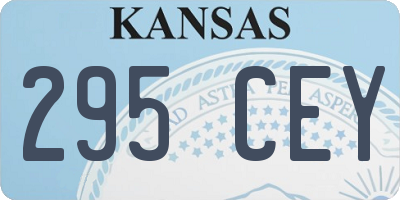 KS license plate 295CEY
