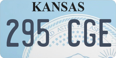 KS license plate 295CGE