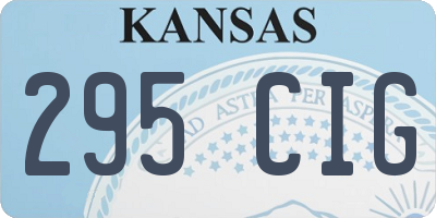 KS license plate 295CIG