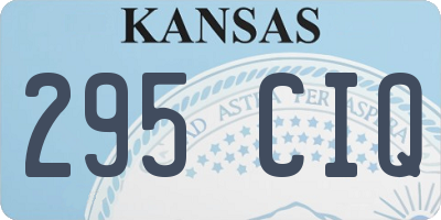 KS license plate 295CIQ