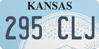KS license plate 295CLJ