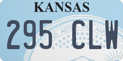 KS license plate 295CLW