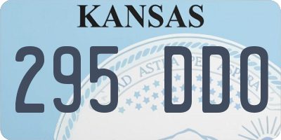 KS license plate 295DDO